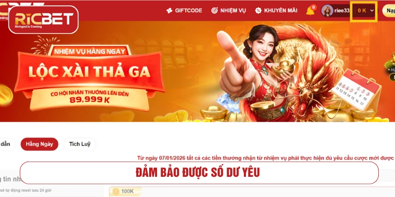 Chơi RICBET bao lâu thì rút được tiền? Doanh thu và số dư của bet thủ hợp lệ