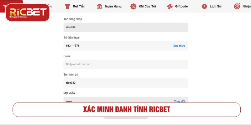 Chơi RICBET bao lâu thì rút được tiền? Người chơi xác thực danh tính RICBET
