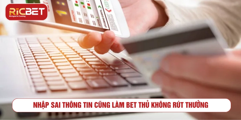 Có ai bị RICBET lừa chưa? Phân tích sự thật từ góc nhìn người chơi Nhập sai thông tin rút cũng là lý do không nhận được thưởng